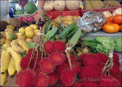 Farmer's Market selling an array of tropical fruit and vegetables