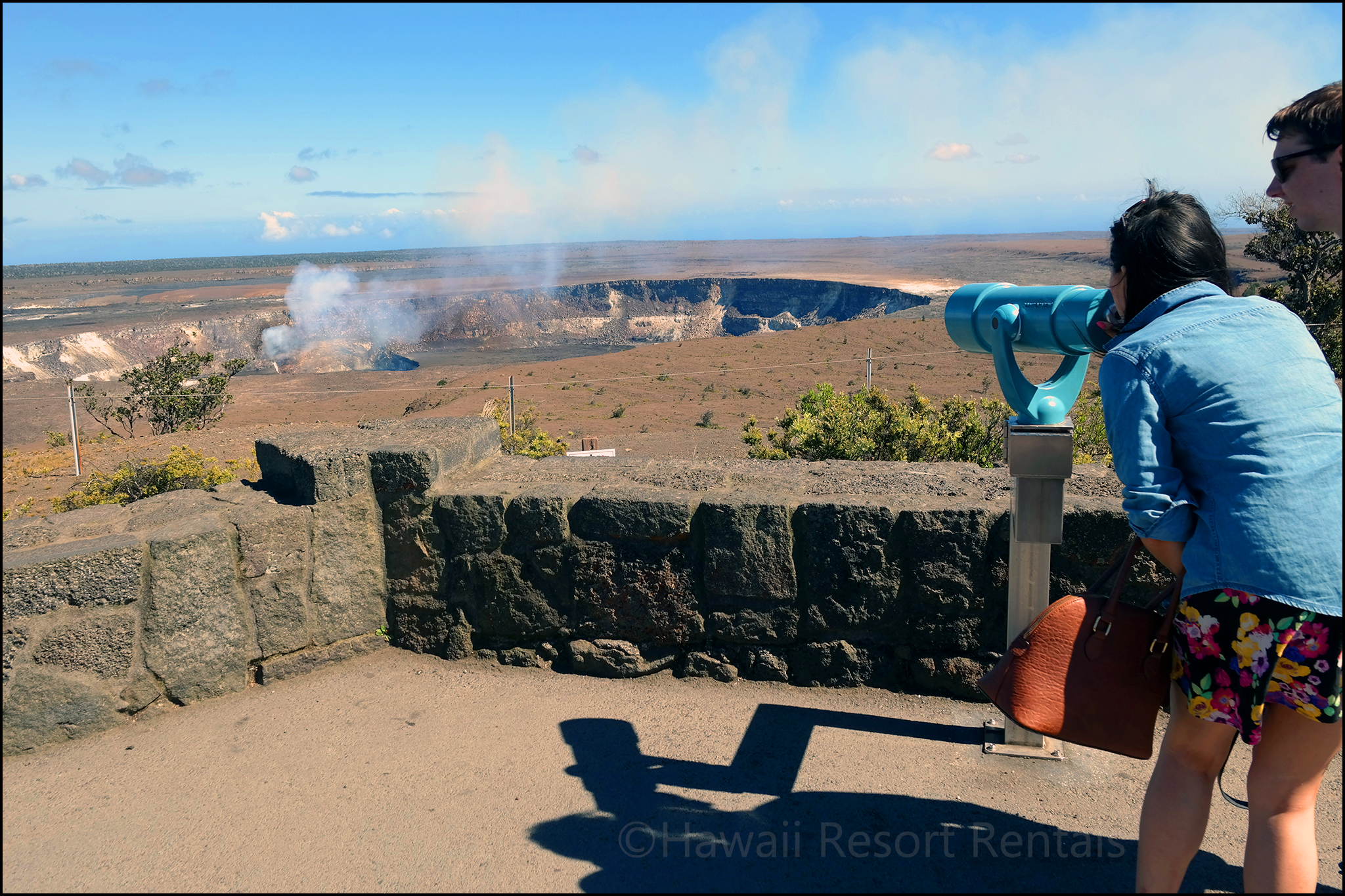 Steaming Kilauea Volcano in Volcanoes Nat'l Park